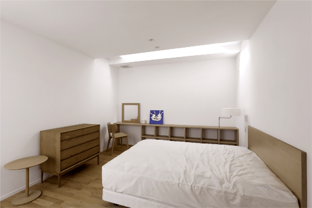 余白のある高級注文住宅の寝室