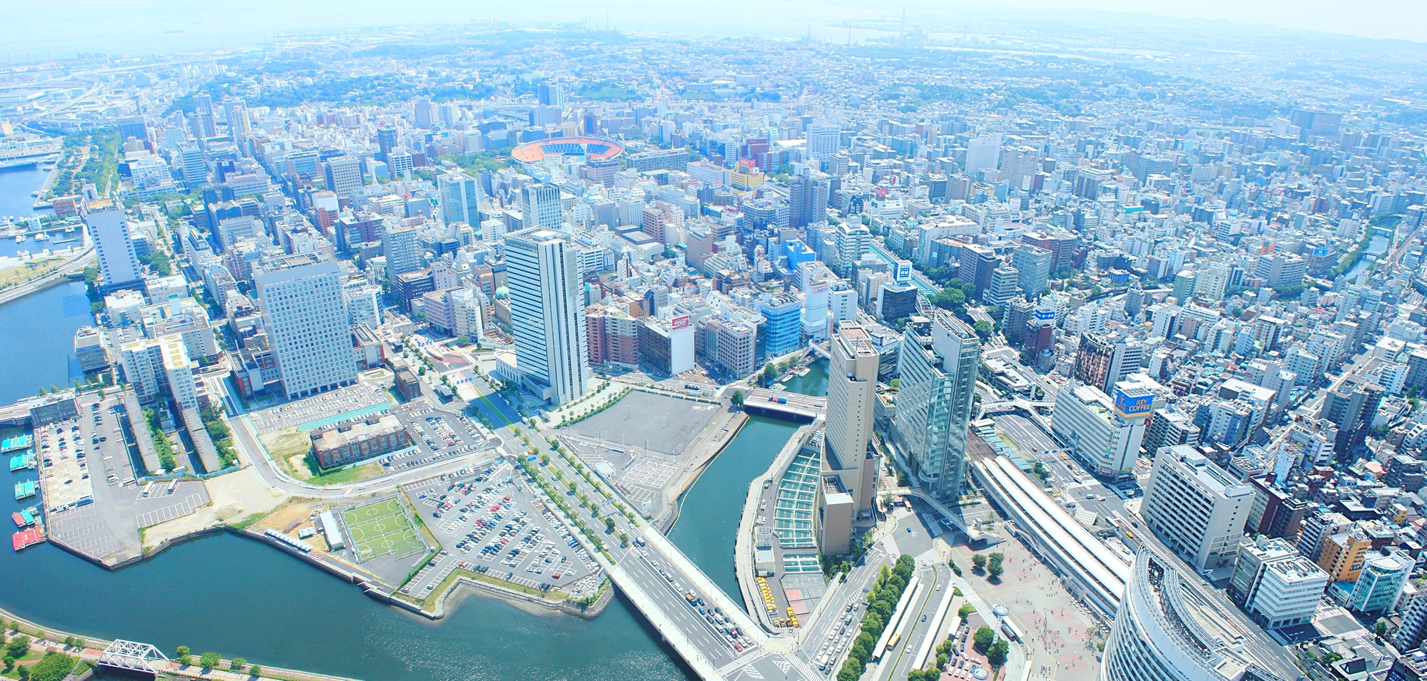 神奈川県横浜市の注文住宅が建ち並ぶ上空写真